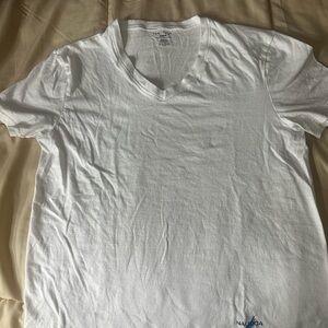 Nautica Men's White V-Neck Shirt